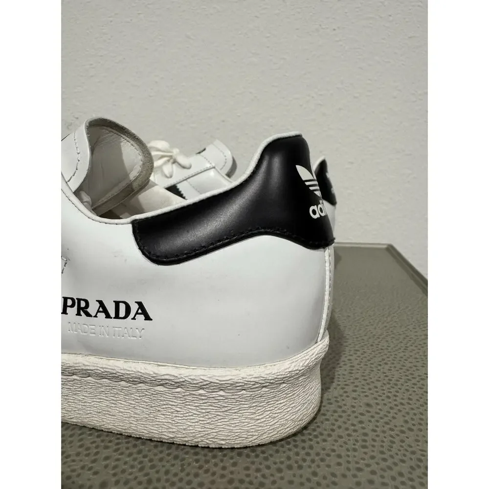 Adidas Superstar x PRADA White Black Men’s Size 9.5 Sneakers